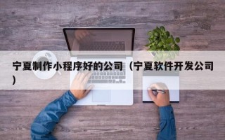 丹东宁夏制作小程序好的公司（宁夏软件开发公司）